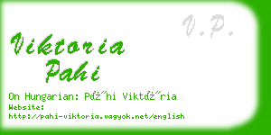 viktoria pahi business card